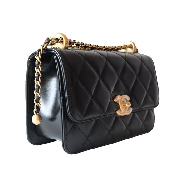 Chanel Calfskin Quilted Mini Perfect Fit Flap Gold Hardware Black - Picture 3 of 8